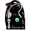 Laisse flexi New Comfort L pour chien - 8 m, sangle, noir
