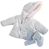 Manteau blanc bottes Gotz poupée 45-50cm