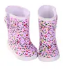 Gotz Vêtements pour poupée de 42 à 50 cm : Bottes de pluie à fleurs