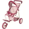 GOTZ Poussette à 3 roues bordeaux avec motifs fleurs