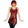 Tunique disco à sequins ROUGE
