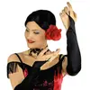 Gants mitaines en satin 42cm, Noirs