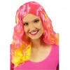 Perruque Jade cheveux longs, Fuchsia fluo et jaune