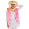 Gilet Peluche adulte sans manches, Rose