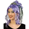Coiffe pesley bleu avec perles