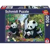 Spielwaren Schmidt Spiele 57380 Famille Panda à la Cascade, Puzzle de 500 pièces