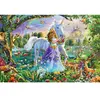 Puzzle Schmidt - Princesse avec Licorne et Château, 150 pièces