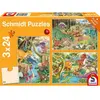 Schmidt Spiele 56465 Puzzle Amusant avec Les Dinosaures, 3 Fois 24 pièces