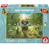 Schmidt Puzzle 1000 pièces : Labrador chocolat à la baignade