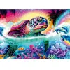 Puzzle 1000 pièces : Tortue néon