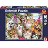 Spielwaren Puzzle 500 pièces - Schmidt - Selfie de chats - Animaux - Adulte - Marron