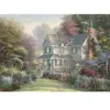 Schmidt Puzzle 500 pièces - Thomas Kinkade : Victoria Garden II, boîte en métal