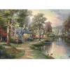 Puzzle en bois - Le Village au Bord du Lac 1000 Pièces  Schmidt Spiele