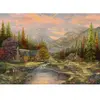 Schmidt Puzzle 1000 pièces en bois : Le ruisseau de montagne - Thomas Kinkade
