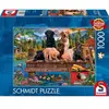 Schmidt Spiele 59778 Puzzle Famille de Chiens au Bord du lac, 1000 pièces, Multicolore