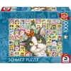 Schmidt Spiele 59759 Expressions faciales de Chat, 1000 pièces Puzzle