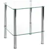 Haku möbel 90238 table basse d'appoint tube d'acier/verre trempé chromé