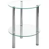 SWITHOME 3S. x Home Table d'appoint ronde plateau en verre transparent
