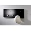 HAKU ENJOY YOUR HOME APPRECIEZ VOTRE INTERIEUR Patère murale - Big Eddy - MDF et acier nickelé chromé - 80x6x30 cm - Noir