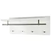 SWITHOME Etagère murale 4 pateres + 1 tringle L75 x H30cm MDF blanc PAOLO
