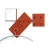 3S. x Home lot de patères murales métal époxy rouge et miroir