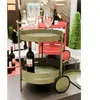 HAKU Möbel desserte Vert, métal - Dim.: H 62 cm x Ø 42 cm, Style: Modern