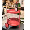 HAKU Möbel desserte Rouge, métal - Dim.: H 62 cm x Ø 42 cm, Style: Modern