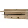HAKU ENJOY YOUR HOME APPRECIEZ VOTRE INTERIEUR Garderobe murale multifonction tringle et crochets métalliques noirs