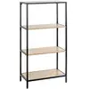 HAKU ENJOY YOUR HOME APPRECIEZ VOTRE INTERIEUR Étagère bibliothèque 4 niveaux miranda 129cm chêne & noir