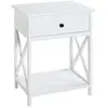HAKU ENJOY YOUR HOME APPRECIEZ VOTRE INTERIEUR Table D'appoint 1 Tiroir Design "guda" 60cm Blanc - Paris Prix