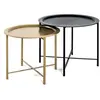 HAKU ENJOY YOUR HOME APPRECIEZ VOTRE INTERIEUR Lot de 2 tables basses LIROY en métal noir et doré