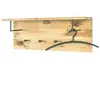 3S. x Home garderobe murale chêne et métal noir - 4 crochets