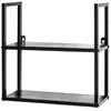 HAKU Möbel étagère Murale Noir, métal - Dim.: L 36 cm x H 36 cm x P 15 cm, Style: Modern