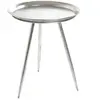 HAKU ENJOY YOUR HOME APPRECIEZ VOTRE INTERIEUR Maisonetstyles Table D'appoint Ronde 44x54 Cm En Métal Argent - Kigali