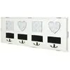 3S. x Home garderobe murale 4 crochets et cadres integrés