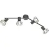 fischer Plafonnier spot de plafond lampe de salon 4 lampes gris mobile l 60 cm