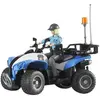 Jeux de voiture - Quad police avec policier et accessoires Bruder TU