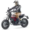 Bruder Bruder Moto Ducati Desert Sled Noire Et Blanche, Avec Motard