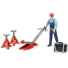 Bruder 62100 Set de figurine - Ouvrier avec accessoires