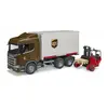 SCANIA SUPER 560R PORTEUR 6X4 UPS AVEC CHARIOT ÉLÉVATEUR BRUDER 03582