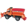 Bruder Jeu De Construction Unimog Winter Service With Plow Blade 2572
