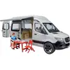 Bruder Bruder Camping Car Mercedes Benz Sprinter Avec Campeur Et Accessoires
