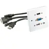 LINDY 60220 Plaque Murale VGA/HDMI/USB/Jack 3,5mm Stéréo, Blanc