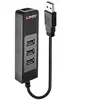LINDY Adaptateur Hub USB 3.1 & Ethernet Gigabit