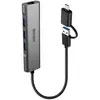 Hub USB 3.0 LINDY 43379 3 ports gris - Hub USB - LINDY - 3 ports - USB 3.0 - gris