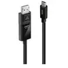 LINDY Câble Adaptateur USB Type C vers DisplayPort 1.4 avec HDR, 2m