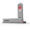 LINDY Kit bloqueur de port USB Type C avec clé et 4 verrous, rose