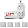 Clé USB et 4 bloqueurs de ports USB - LINDY - Blanc - 4 Go - 32 Go - USB 2.0