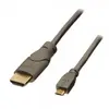 Lindy 0.5m HDMI - USB 2.0 Micro B M/M 0,5 m Micro USB Noir, Anthracite