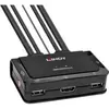 LINDY Switch KVM 2 Ports HDMI 2.0, USB 2.0 & Audio, cbles intégrés